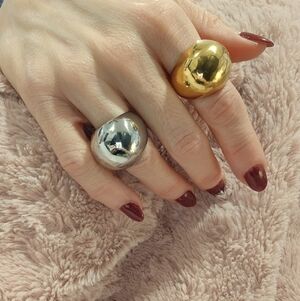 NEW Gold or Silver Statement Dome Rings - Multiple Sizes